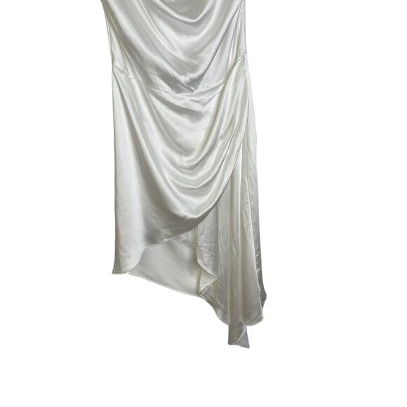 Elliatt X Revolve Jacinda Mini Dress Satin Rhinestone Straps Bridal Party Sz L - Picture 7 of 15